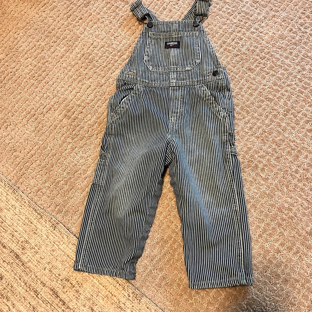 OshKosh B'gosh Blue and White Overalls